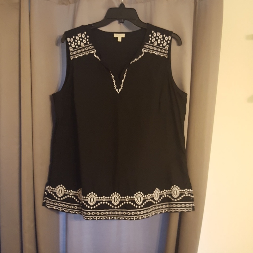 Talbots Embroidered Shell